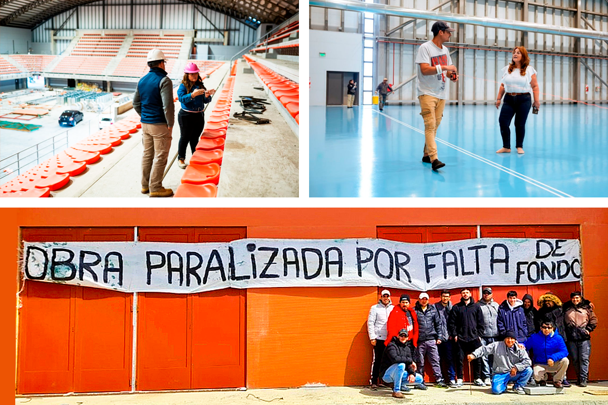 A pesar de los anuncios, el microestadio est paralizado y los trabajadores reclaman